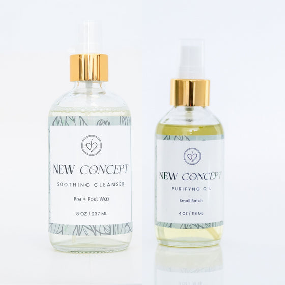 Combo New Concept Hard Wax 5lbs + Pre Post Wax Cleanser 4oz and Post Wax Oil 4oz