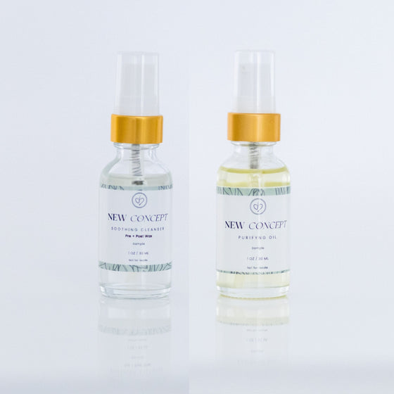 Combo Pre Post Wax Cleanser 1oz + Oil 1oz - Sample